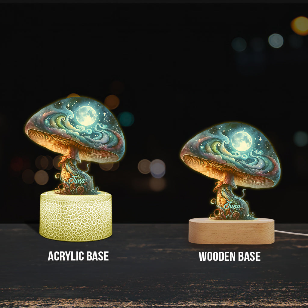 Socle lumineux personnalisé en forme de champignon - Nuit Magique