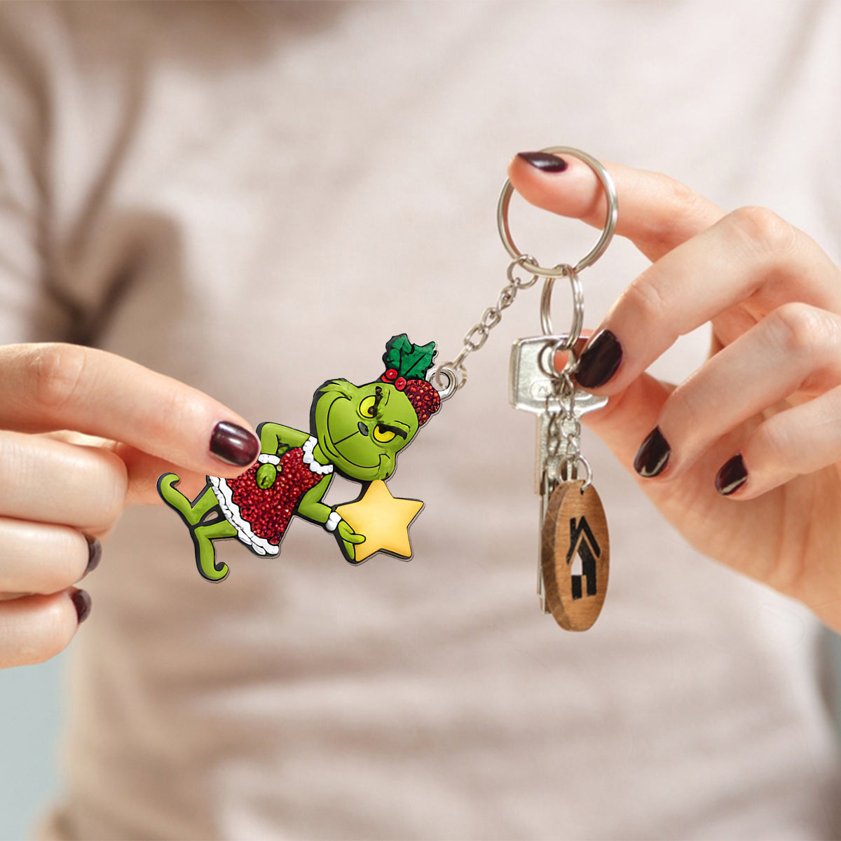 Calendrier de l'Avent vert - Calendrier de l'Avent pliable personnalisé avec étole et décorations