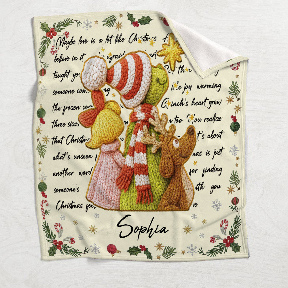 Merry Christmas - Personalized Stole Christmas Blanket