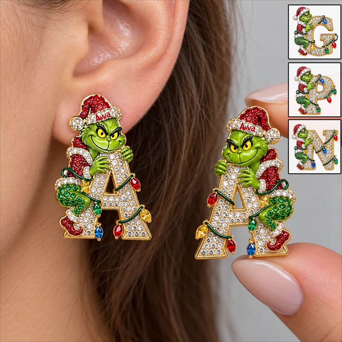 Christmas Thief - Personalized Stole Christmas Stud Earrings