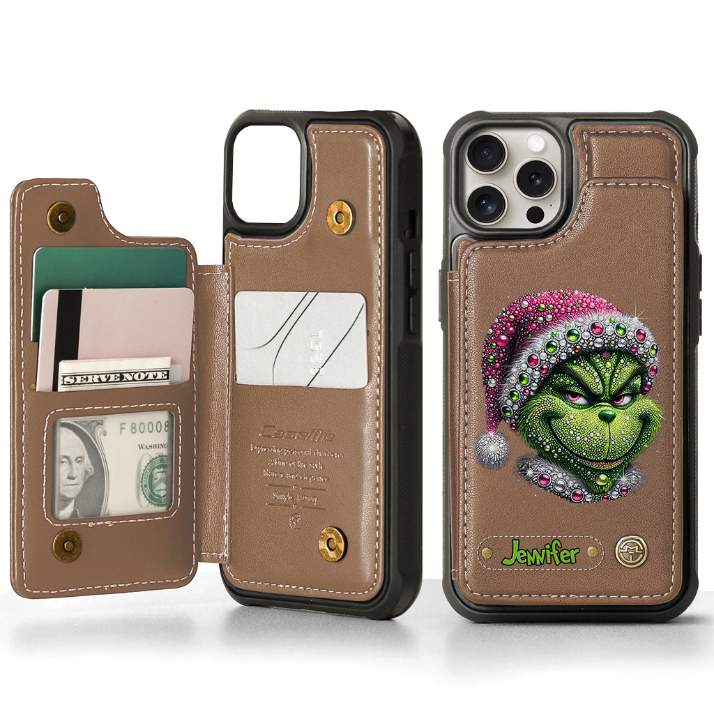Merry Grinchmas - Personalized Stole Christmas Wallet Phone Case