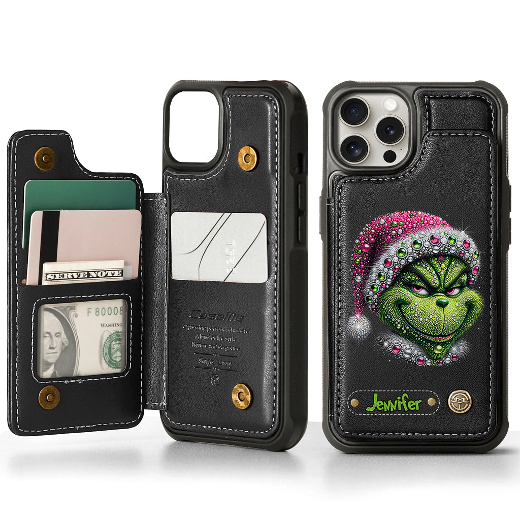 Merry Grinchmas - Personalized Stole Christmas Wallet Phone Case