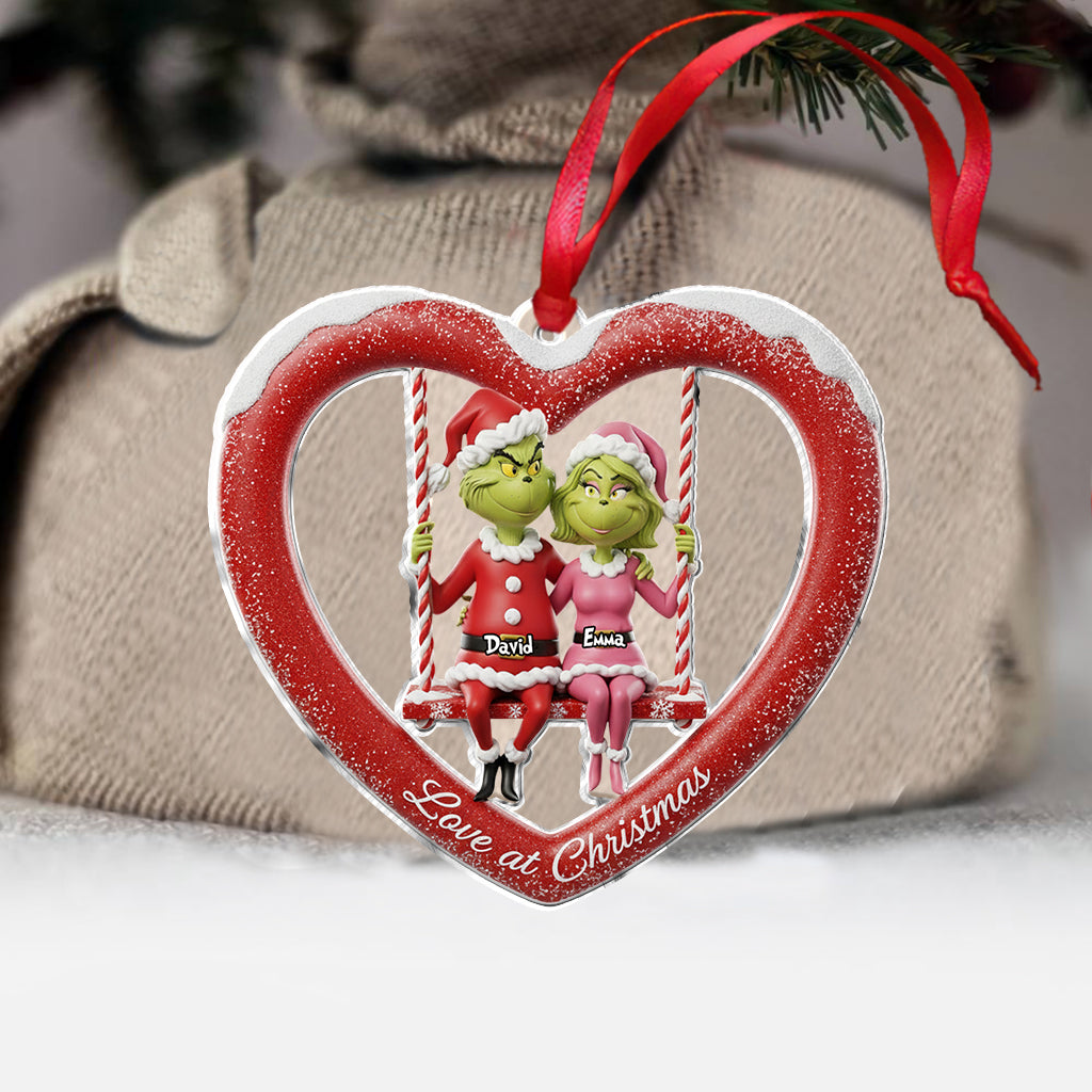 Couple Gift Merry Grinchmas - Personalized Stole Christmas Ornament