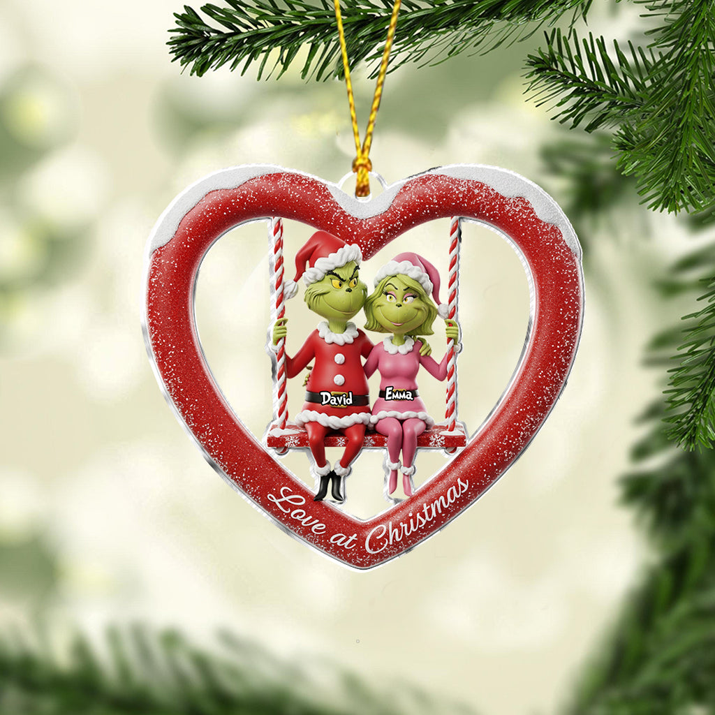 Couple Gift Merry Grinchmas - Personalized Stole Christmas Ornament