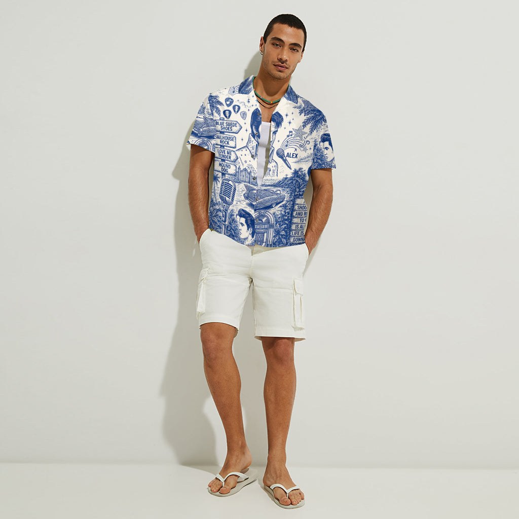 Love Music - Personalized King of Rock and Roll Hawaiian Shirt