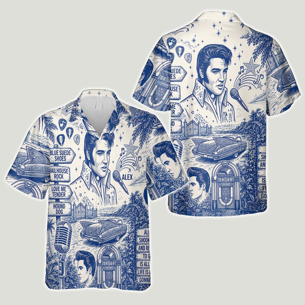 Love Music - Personalized King of Rock and Roll Hawaiian Shirt