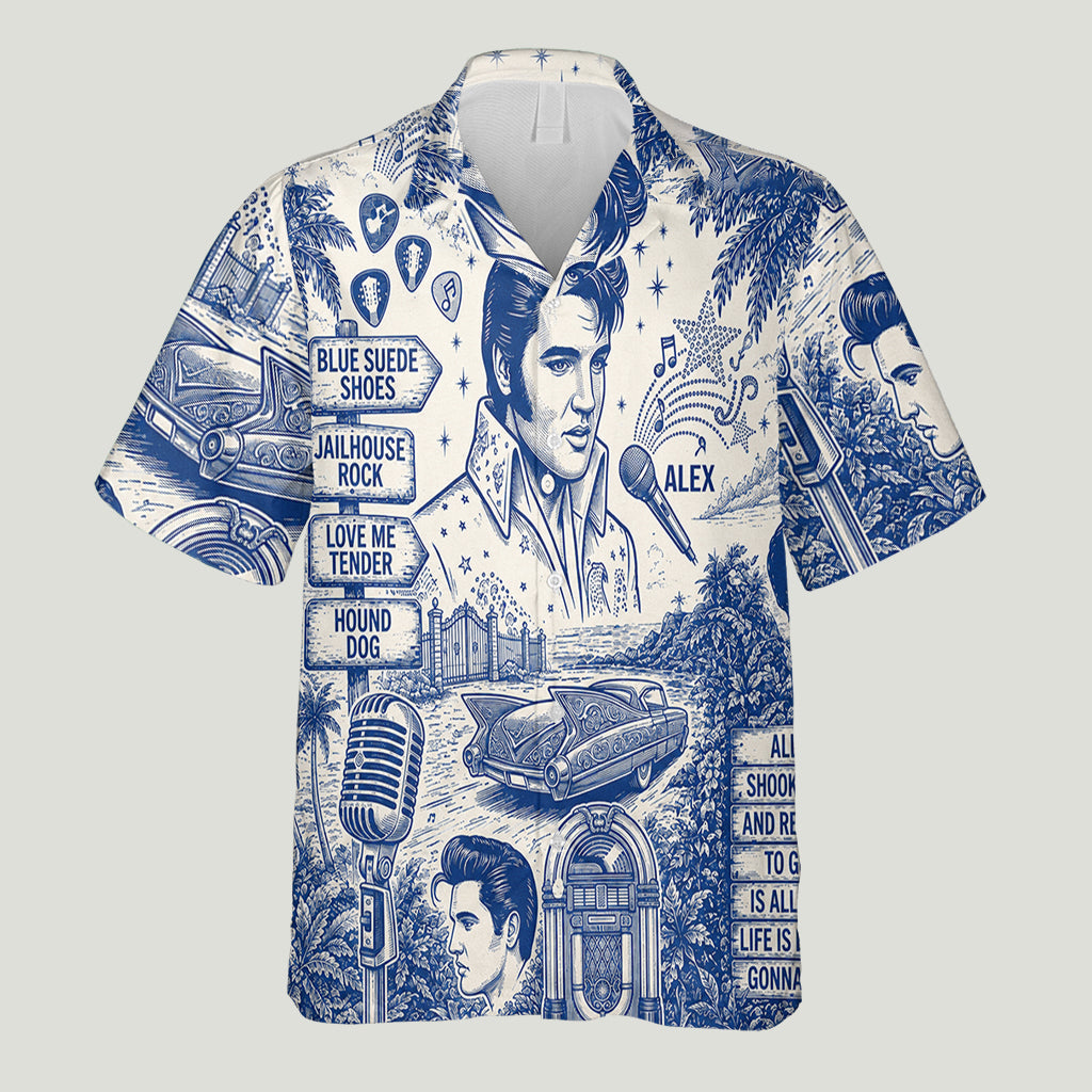 Love Music - Personalized King of Rock and Roll Hawaiian Shirt