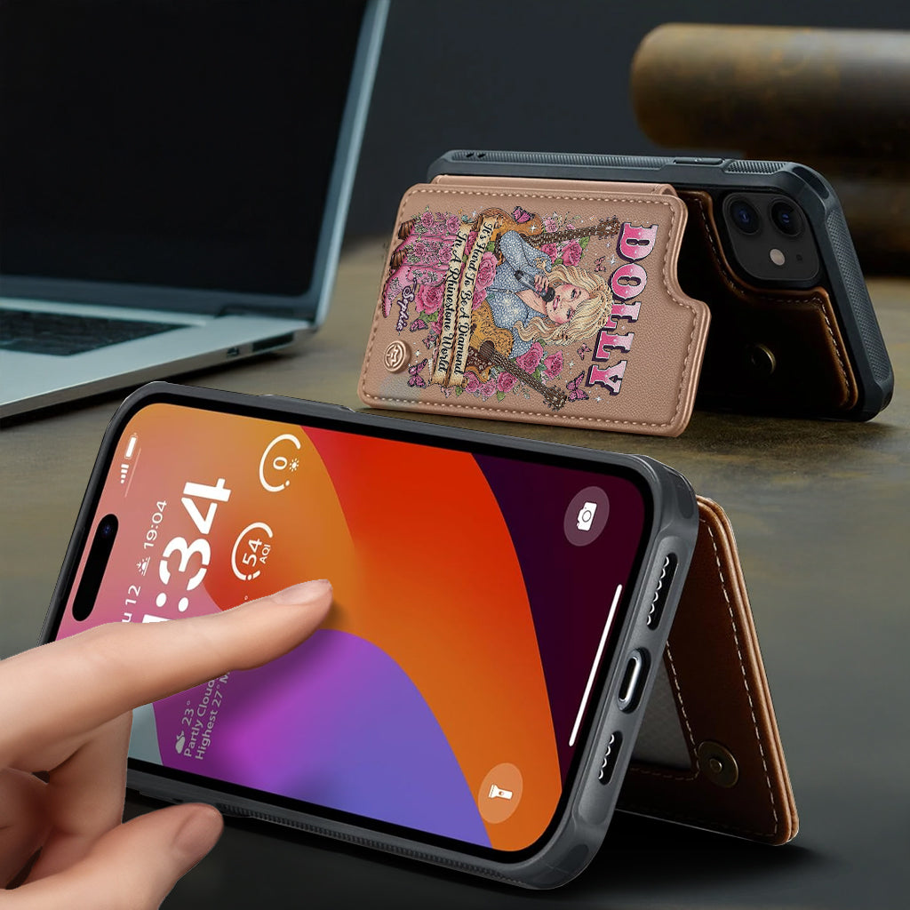 Il est difficile d'être un diamant dans un monde de strass - Étui portefeuille personnalisé pour téléphone