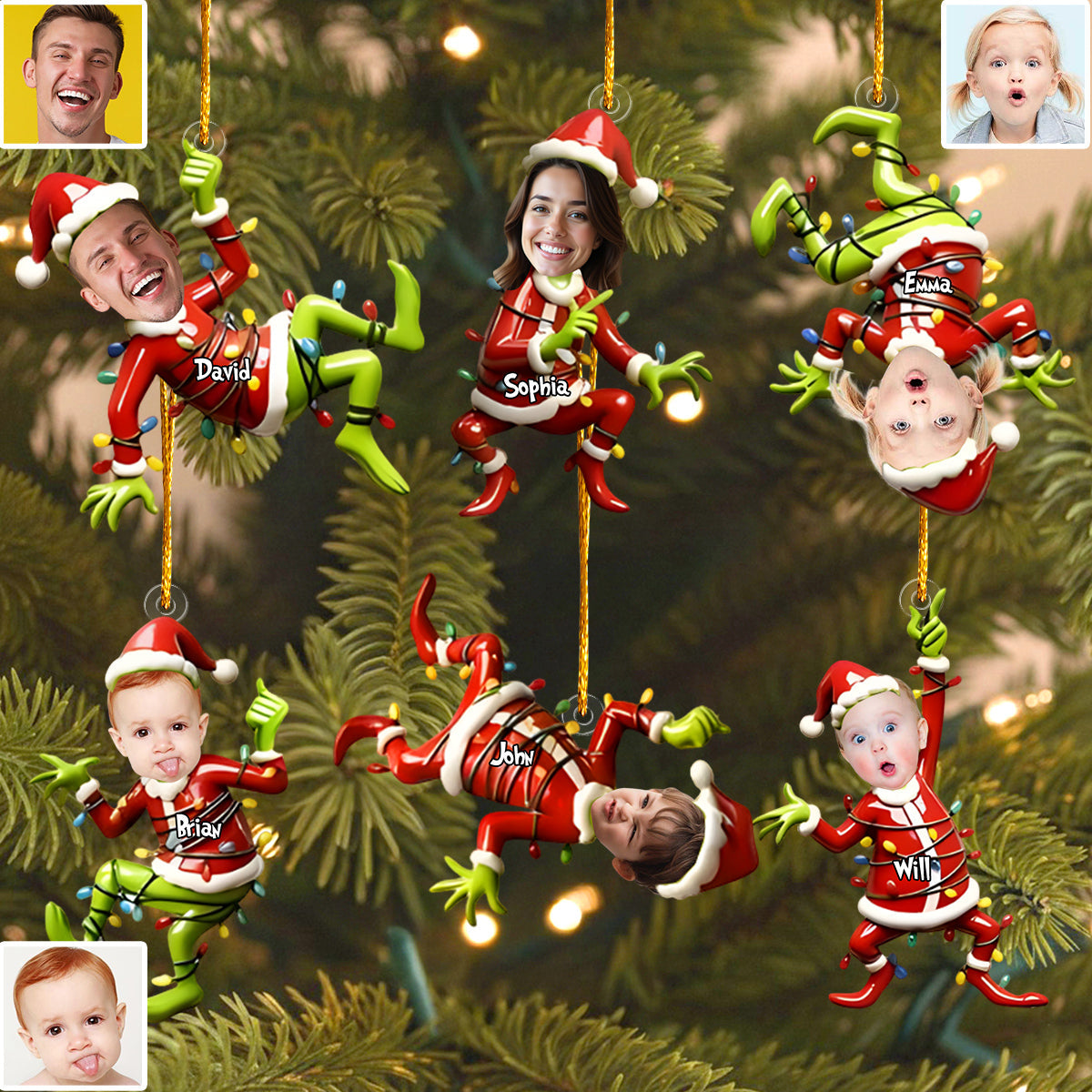 Notre Famille - Étole de Noël personnalisée et transparente