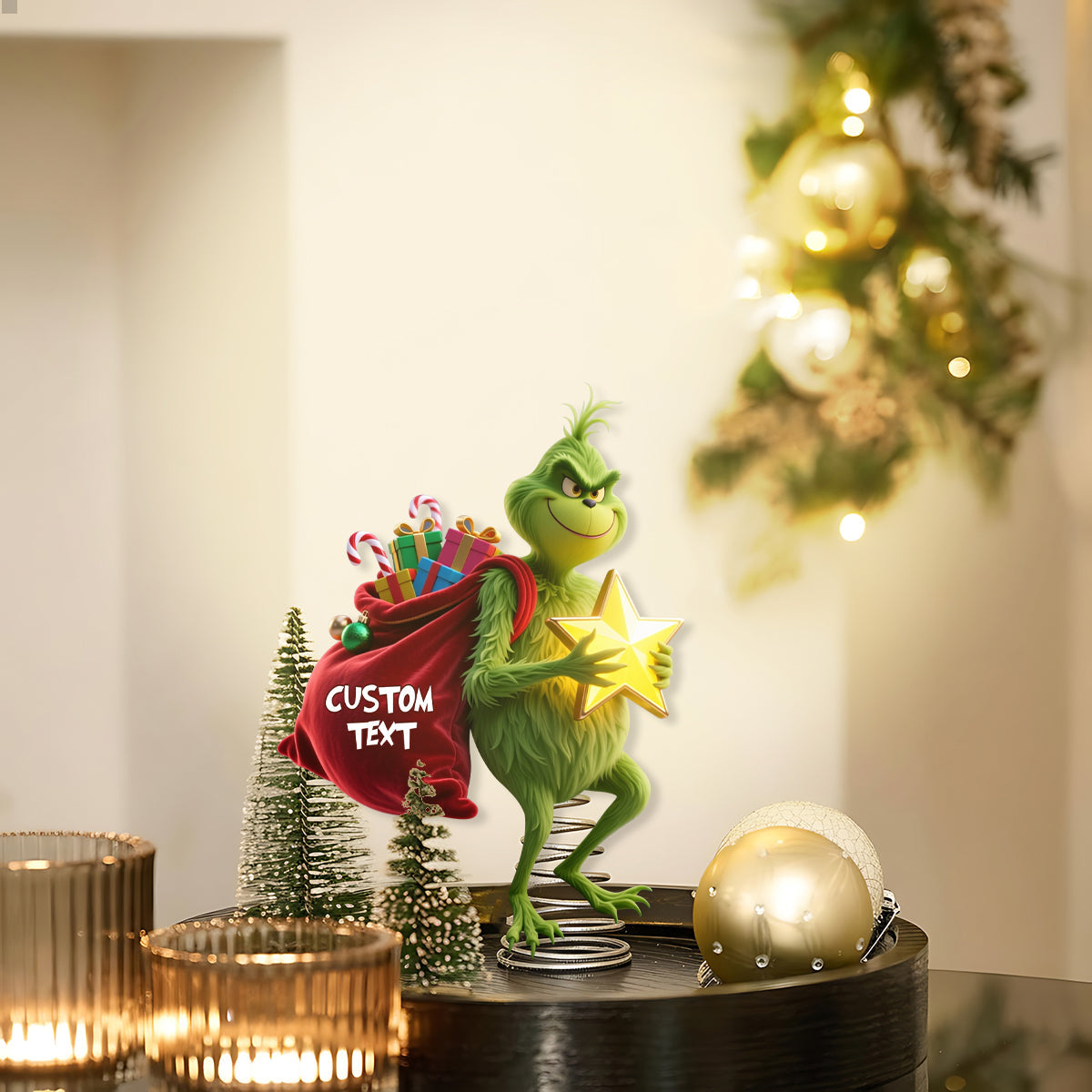 Funny Christmas Tree Topper - Personalized Stole Christmas LED Light Tree Topper