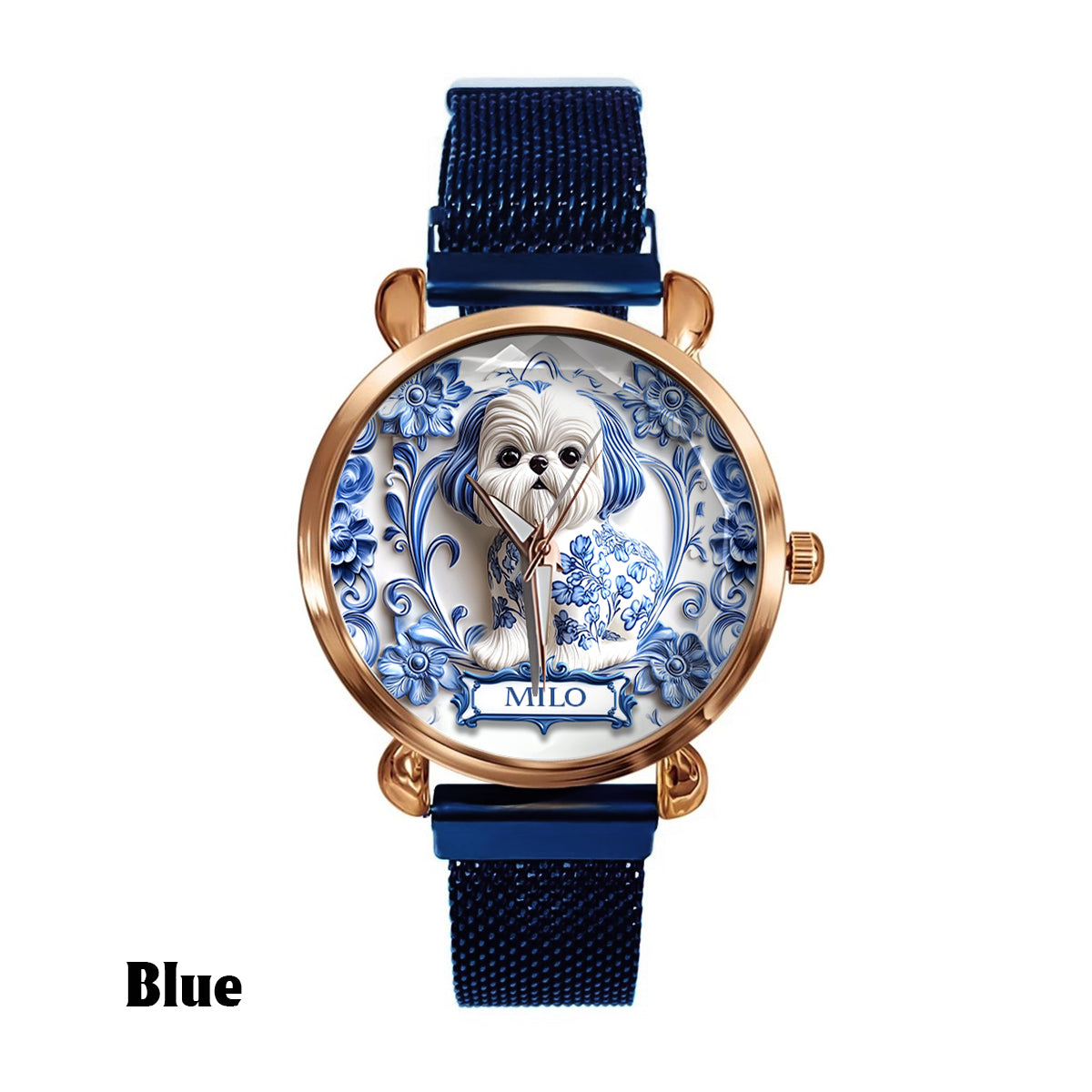 Maman de chien - Montre-bracelet personnalisée pour femme avec chien 