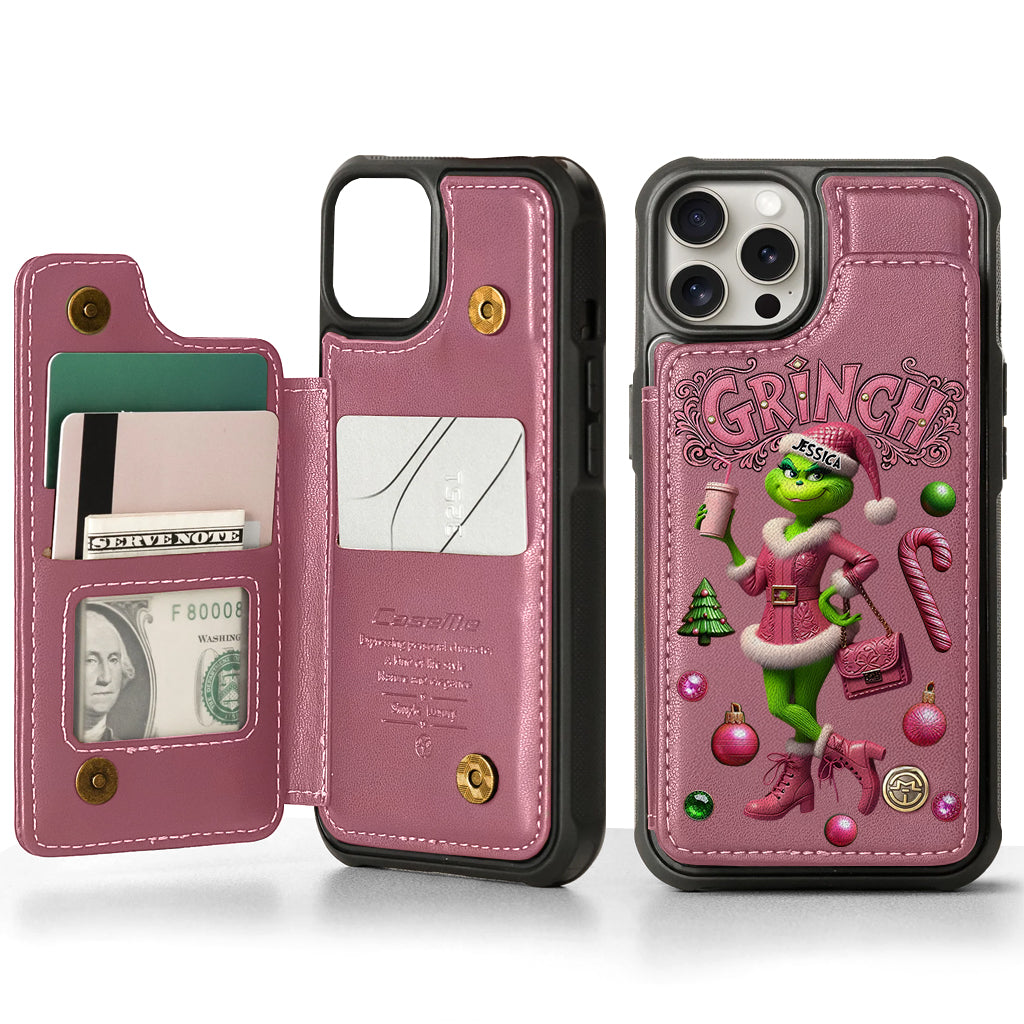 Merry Grinchmas - Personalized Stole Christmas Wallet Phone Case