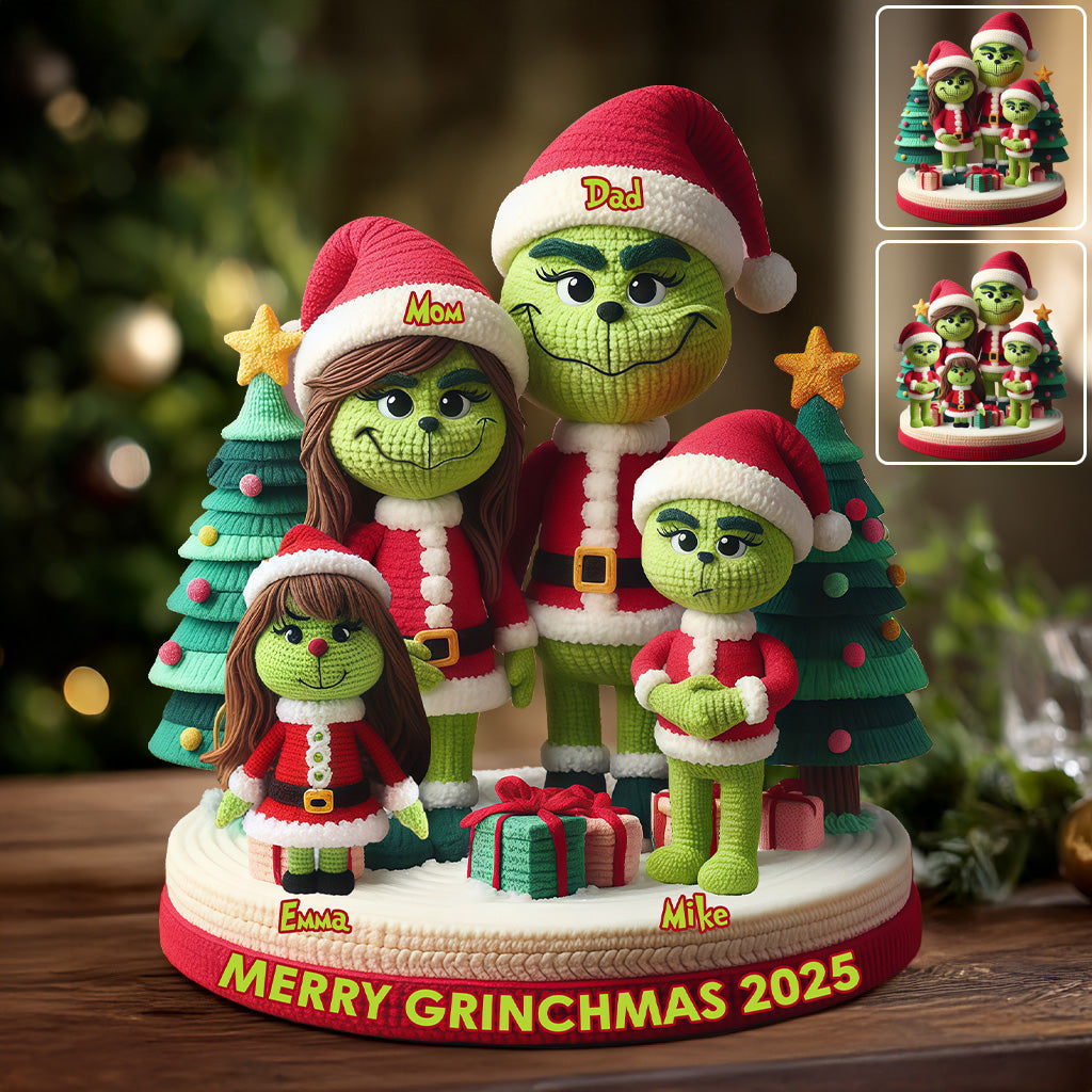 Joyeux Grinchmas - Étole de Noël personnalisée - Plaque acrylique sur mesure