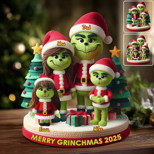 Joyeux Grinchmas - Étole de Noël personnalisée - Plaque acrylique sur mesure