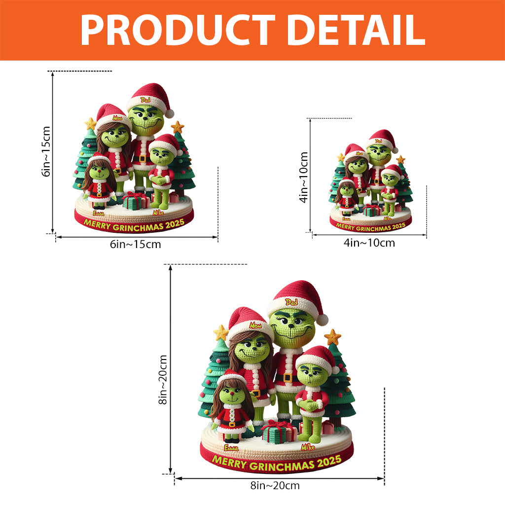 Joyeux Grinchmas - Étole de Noël personnalisée - Plaque acrylique sur mesure