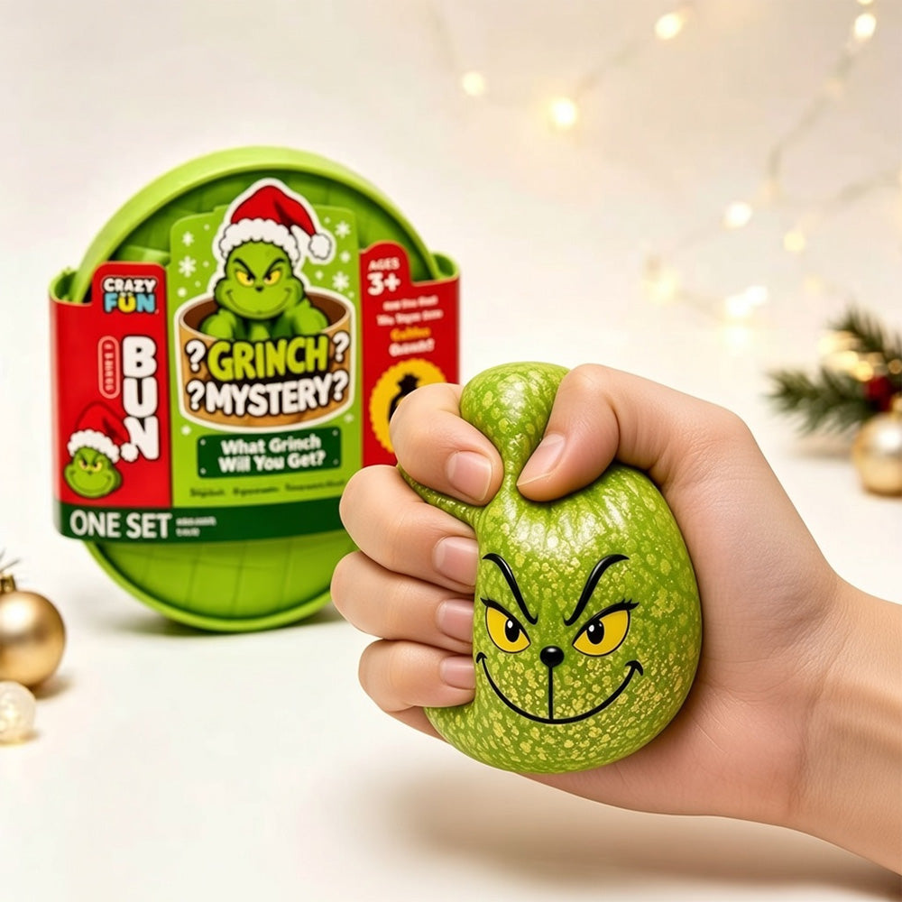 Christmas Green Glitter Dumpling Squishy Toy - 6-Pack Blind Box