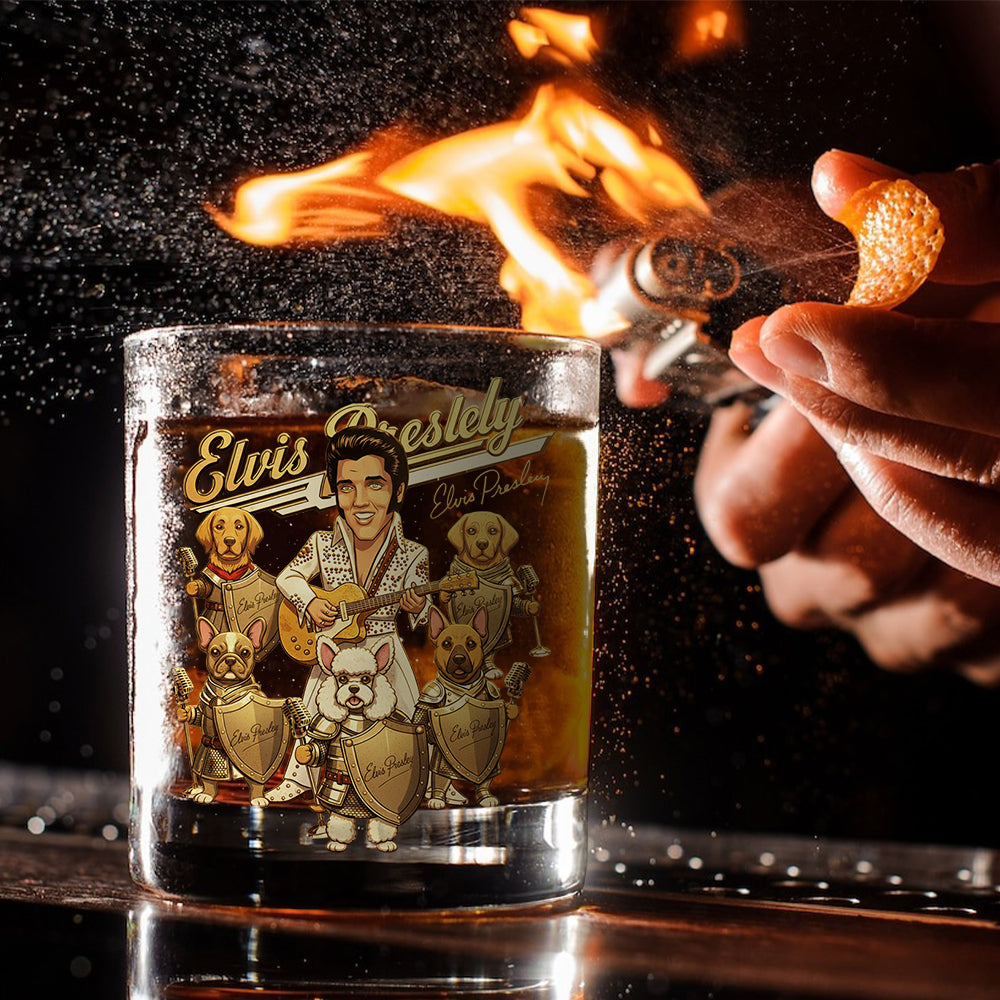 Verre à whisky Hound Dog Legend - Roi du Rock and Roll