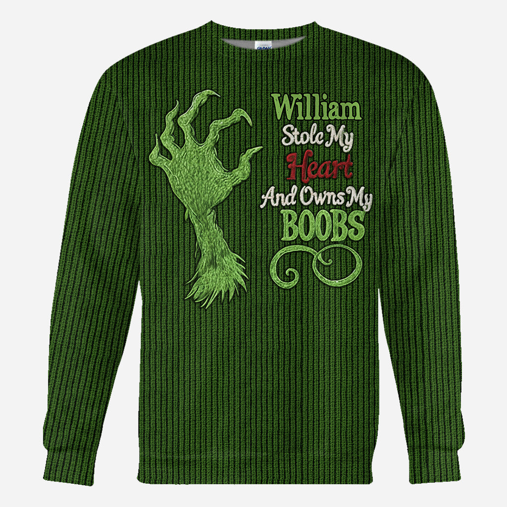 T-shirt personnalisé « J'ai volé mon cœur et je suis à toi »