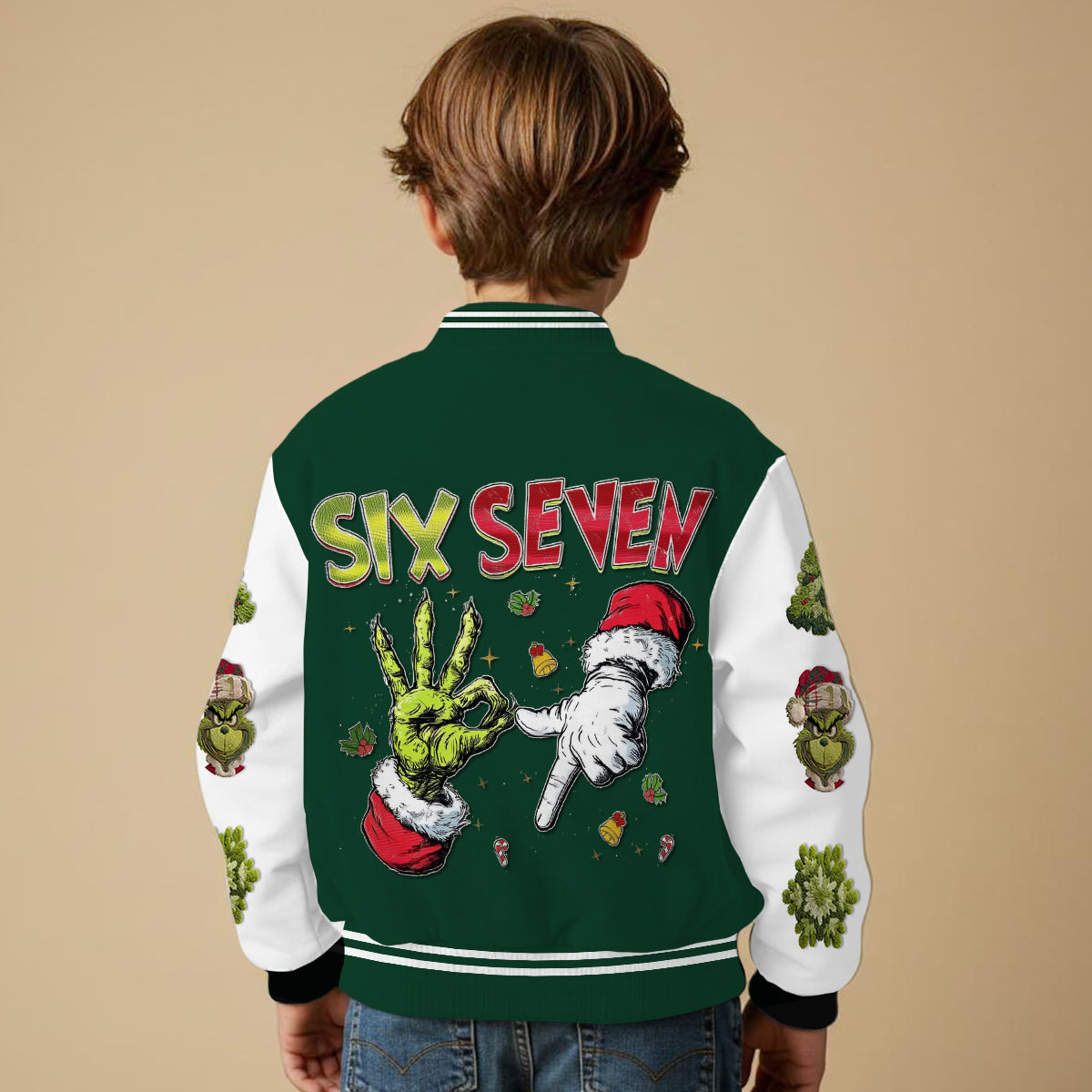 Six Seven - Personalized Stole Christmas Varsity Jacket