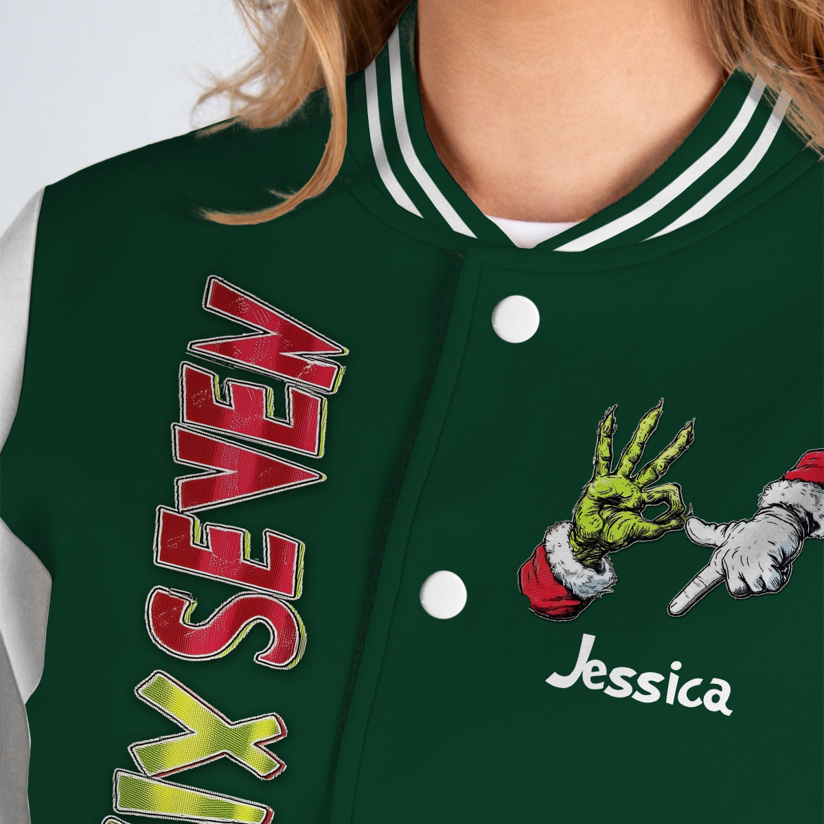 Six Seven - Personalized Stole Christmas Varsity Jacket