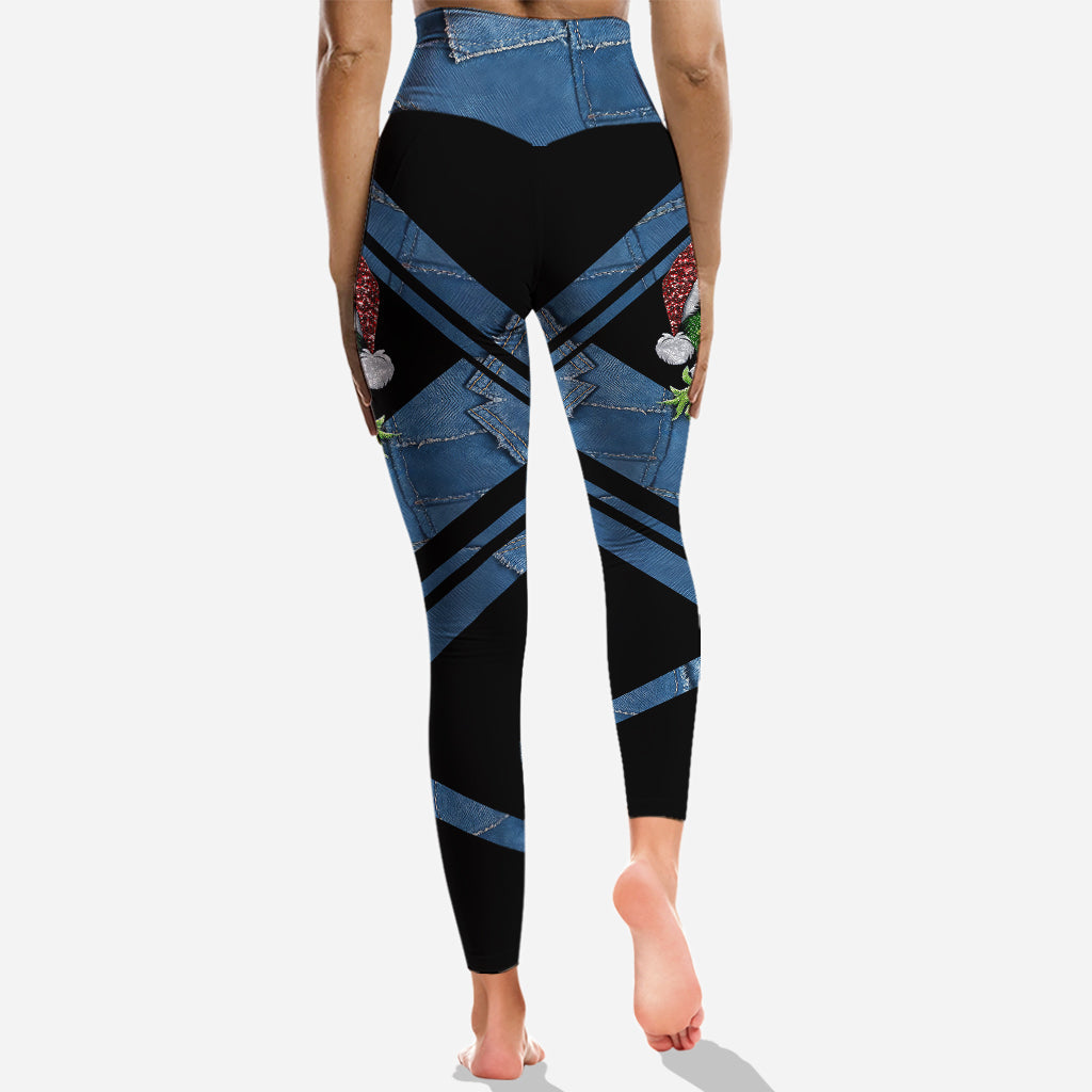 Noël magique - Sweat à capuche et legging personnalisés avec étole de Noël
