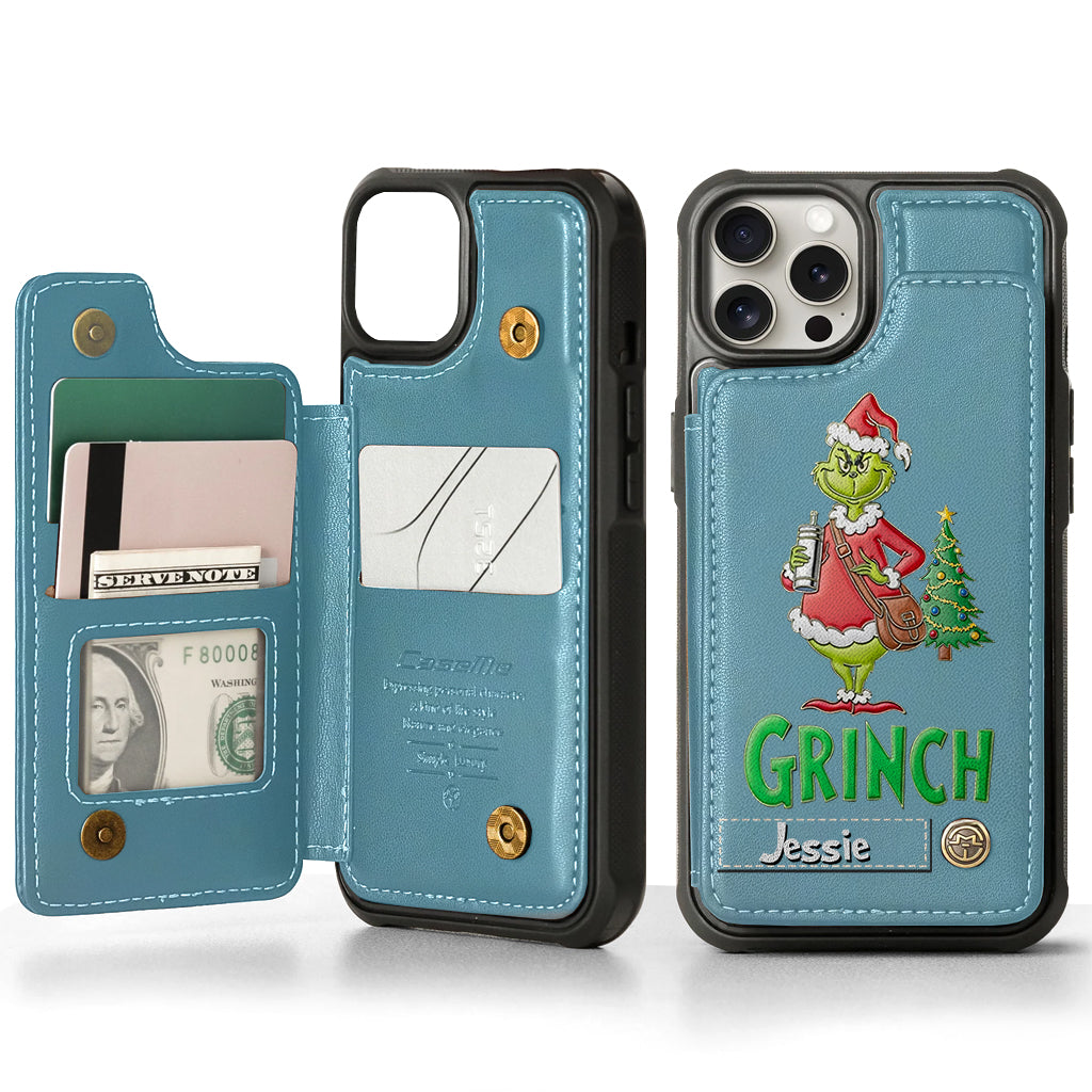 Merry Grinchmas - Personalized Stole Christmas Wallet Phone Case