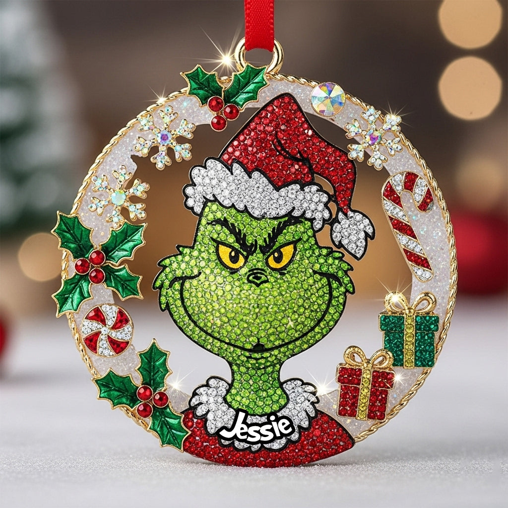 Merry Grinchmas - Personalized Stole Christmas Ornament