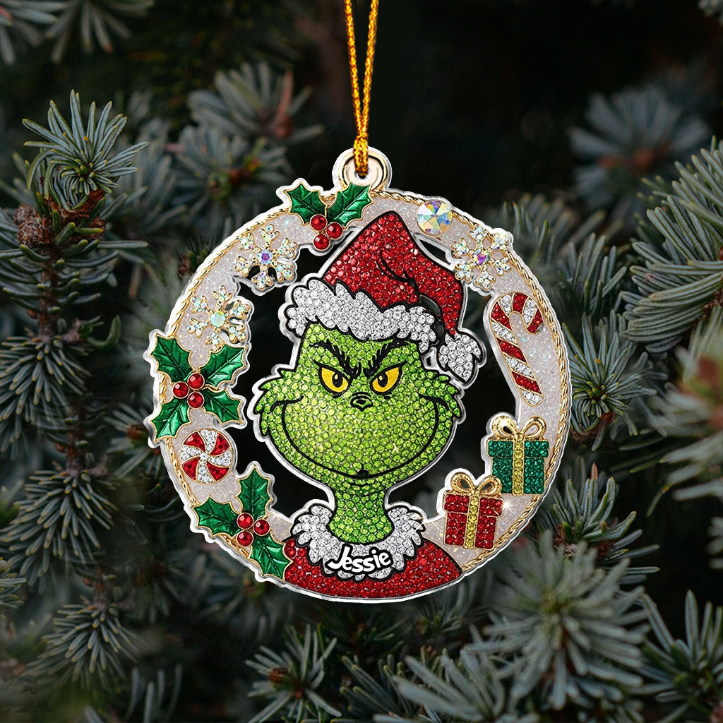 Merry Grinchmas - Personalized Stole Christmas Ornament
