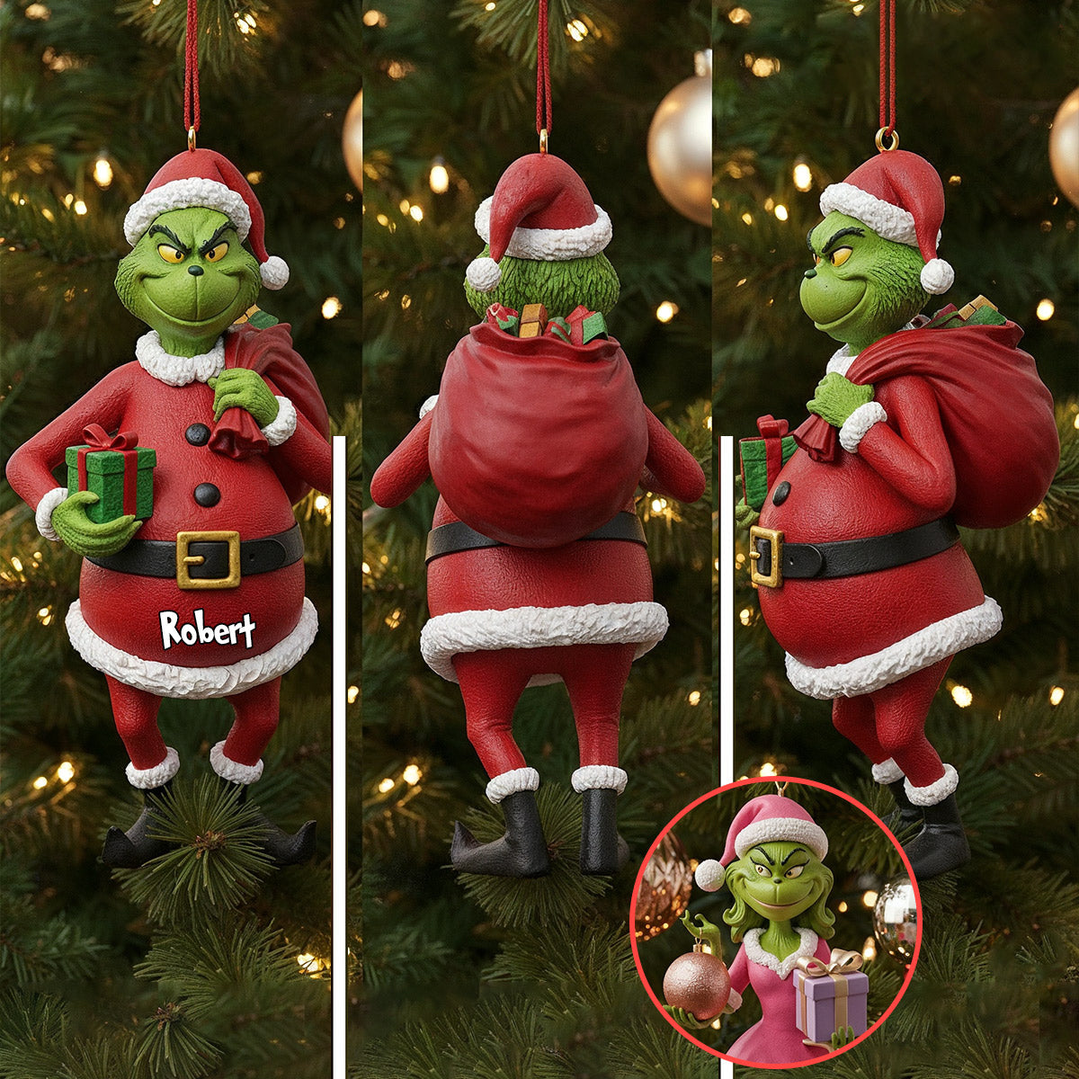 Merry Grinchmas Figure - Personalized Stole Christmas Custom Made 3D Minifigure Ornament