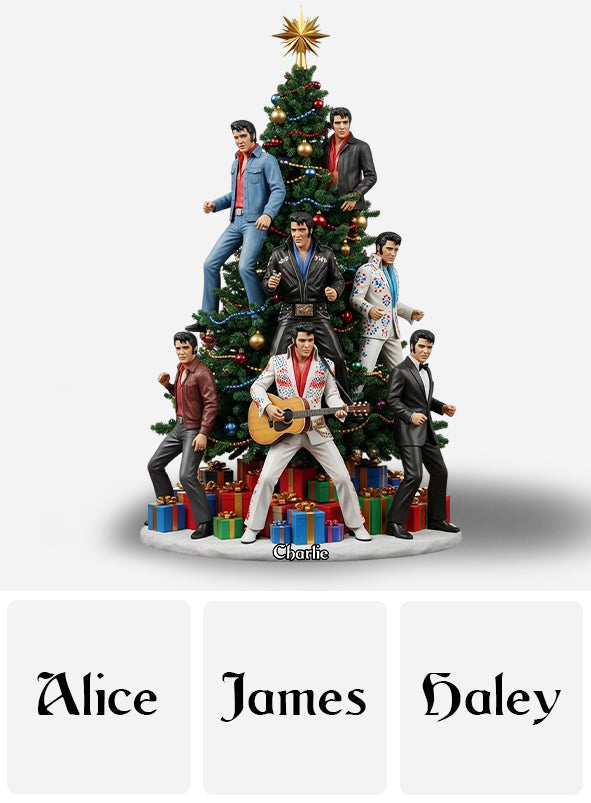 Merry Christmas - Personalized King of Rock and Roll Custom Shaped Acrylic Plaque