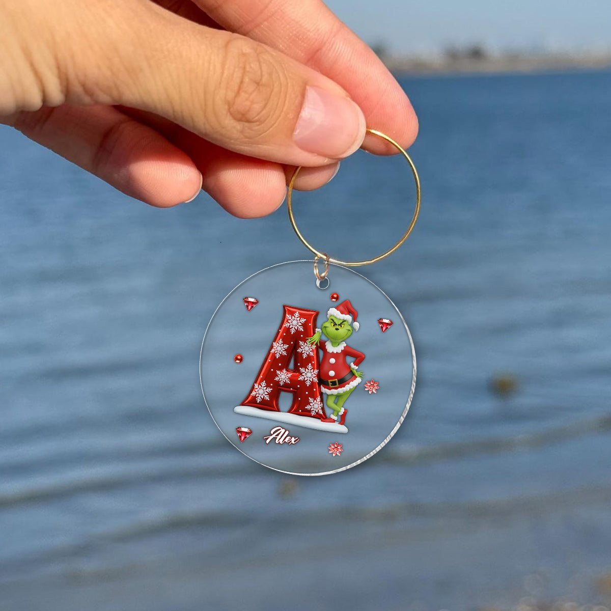 Joyeux Noël - Verre à vin de Noël personnalisé avec étole et longue tige