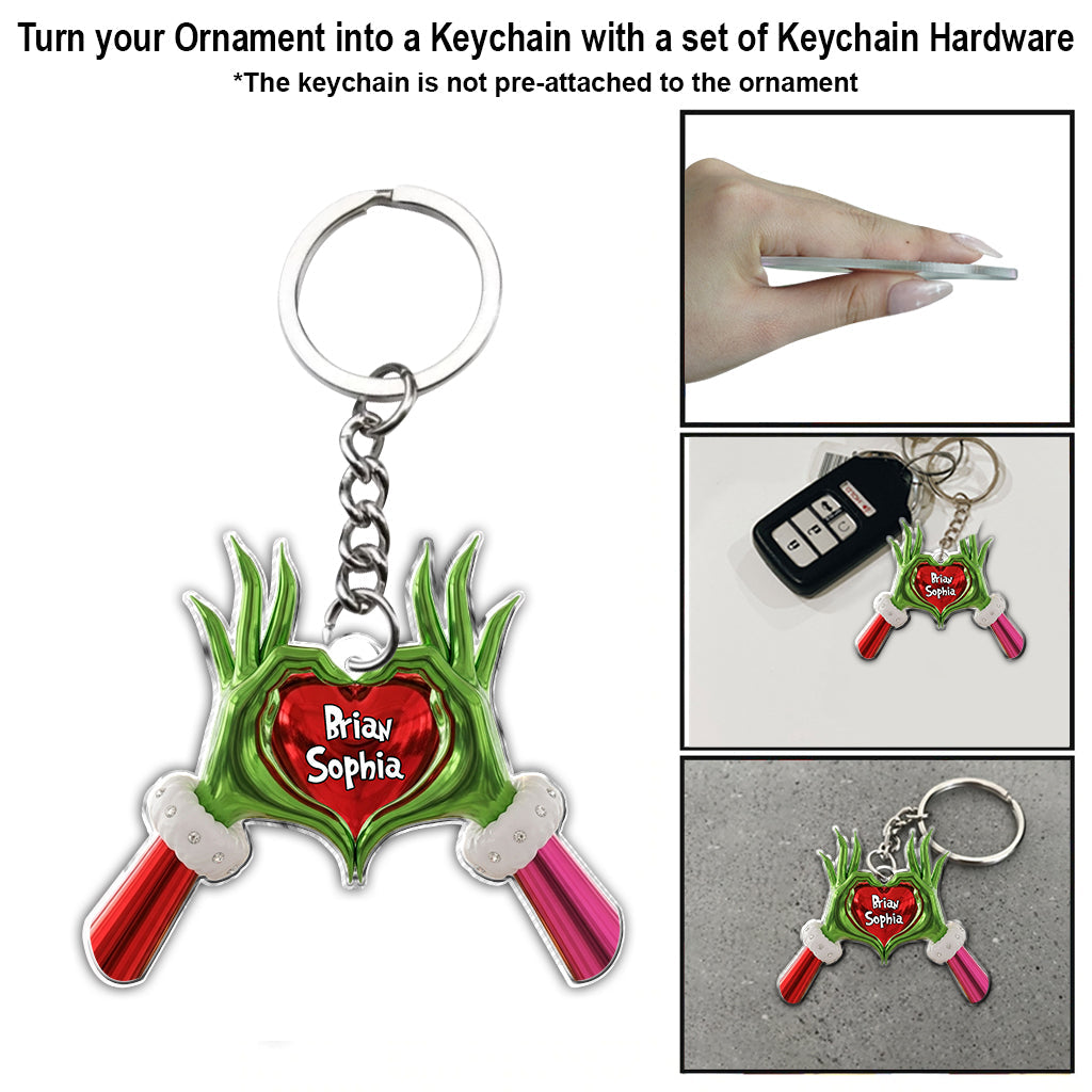 Merry Grinchmas Couple - Personalized Stole Christmas Ornament