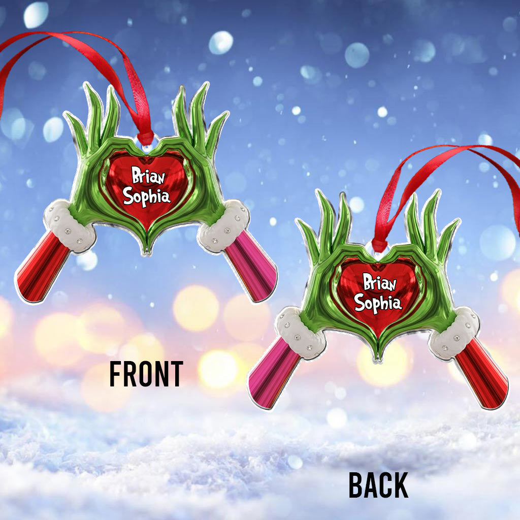 Merry Grinchmas Couple - Personalized Stole Christmas Ornament