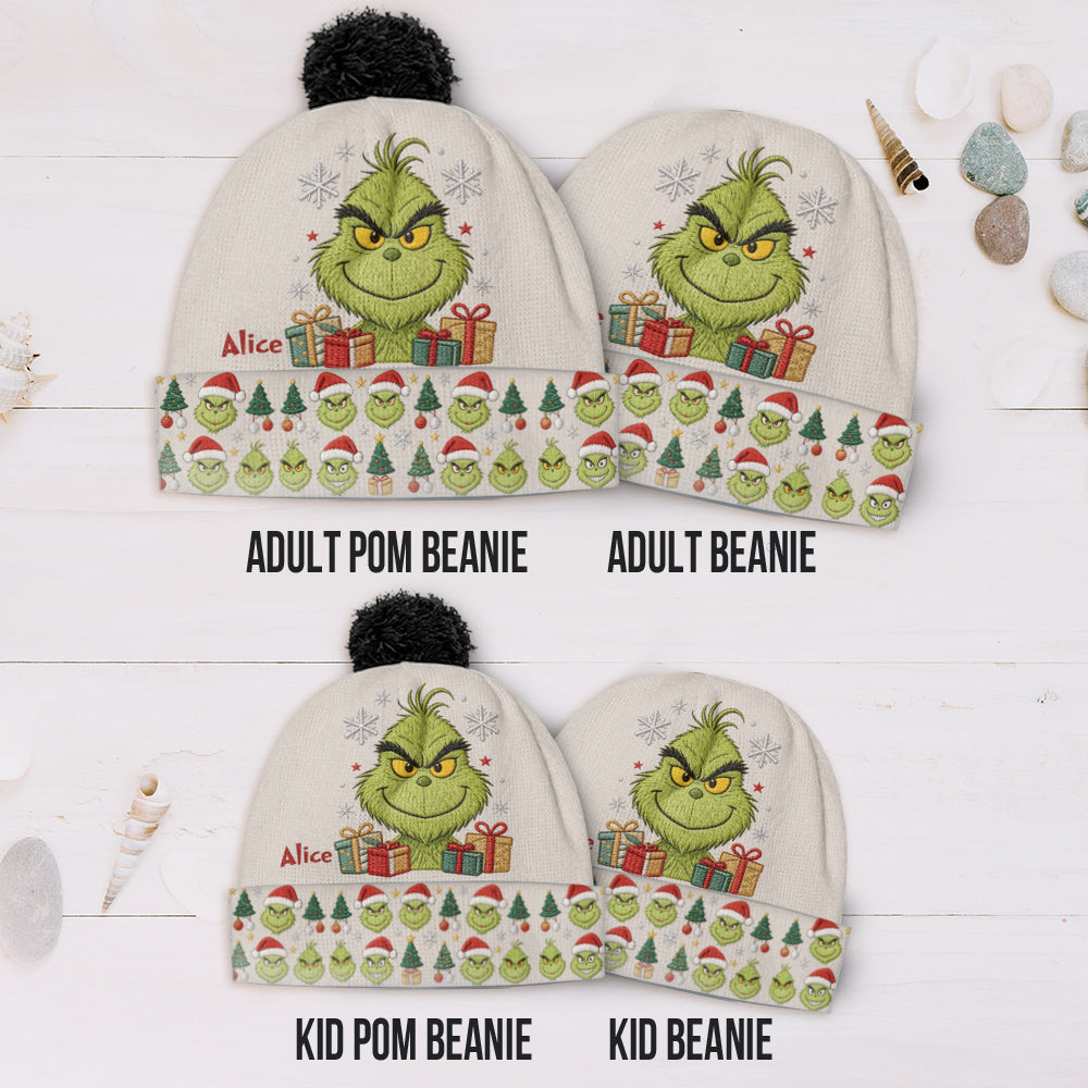 Merry Grinchmas - Personalized Stole Christmas Beanie Hat