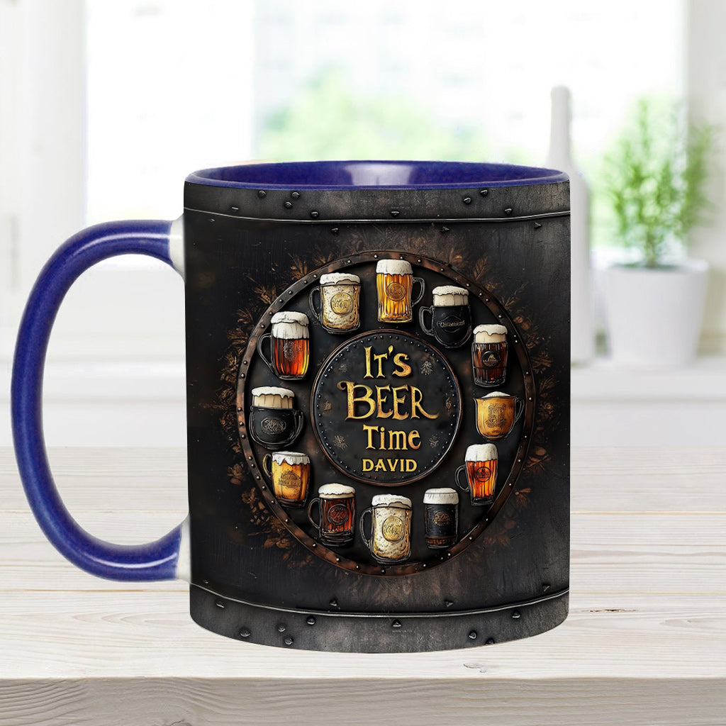 C'est l'heure de la bière ! - Mug à bière personnalisé