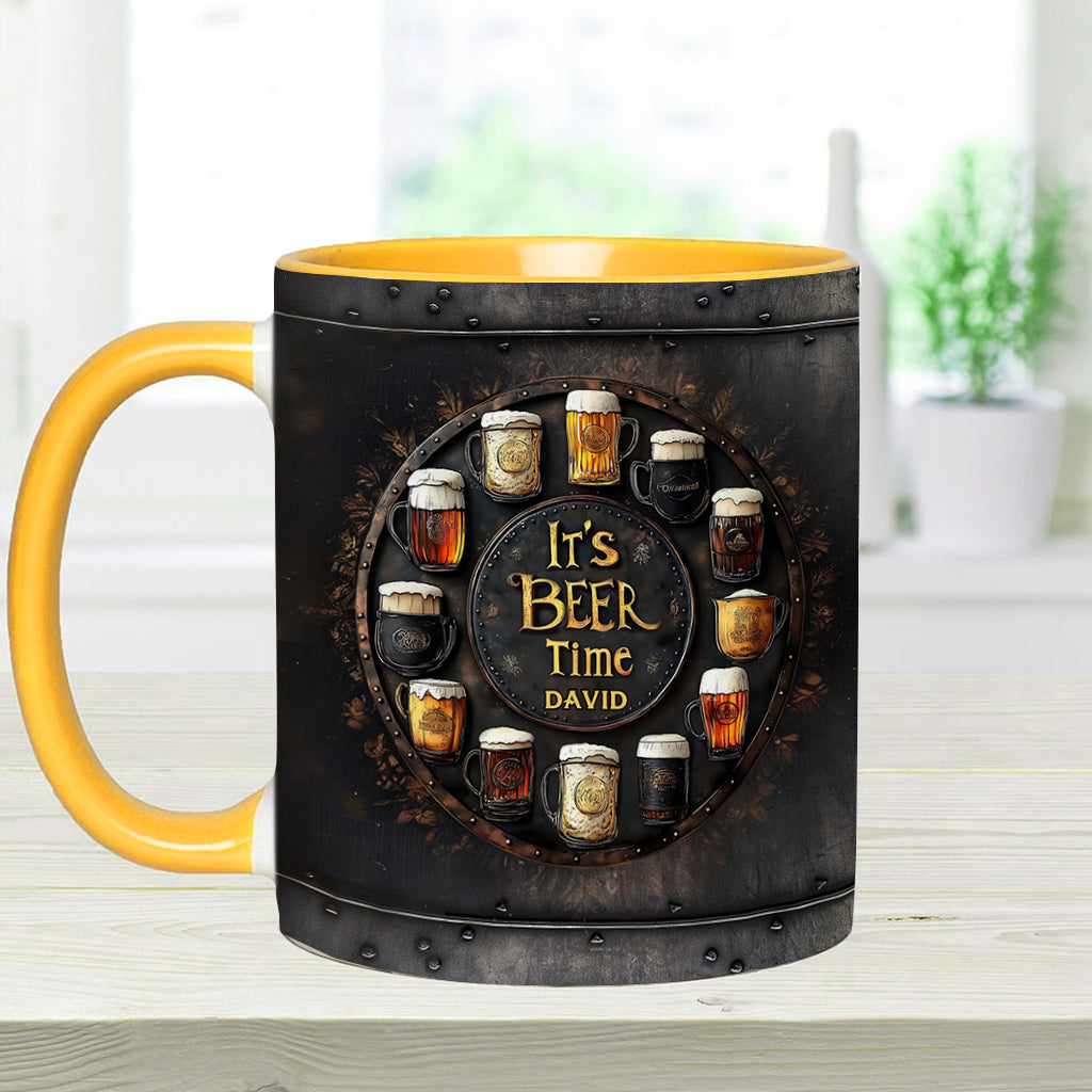 C'est l'heure de la bière ! - Mug à bière personnalisé