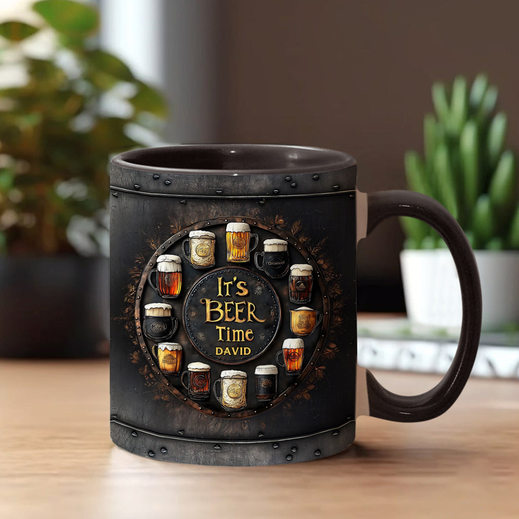 C'est l'heure de la bière ! - Mug à bière personnalisé