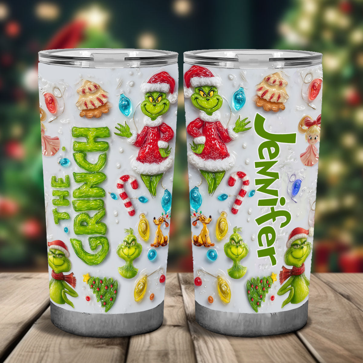 Merry Greenmas - Personalized Stole Christmas Tumbler