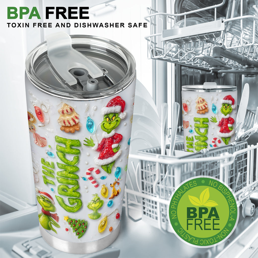 Merry Greenmas - Personalized Stole Christmas Tumbler