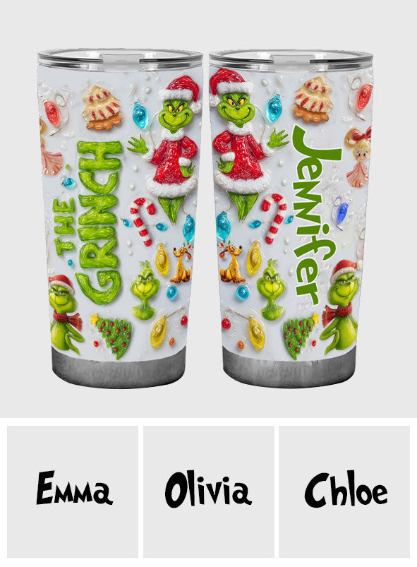 Merry Greenmas - Personalized Stole Christmas Tumbler