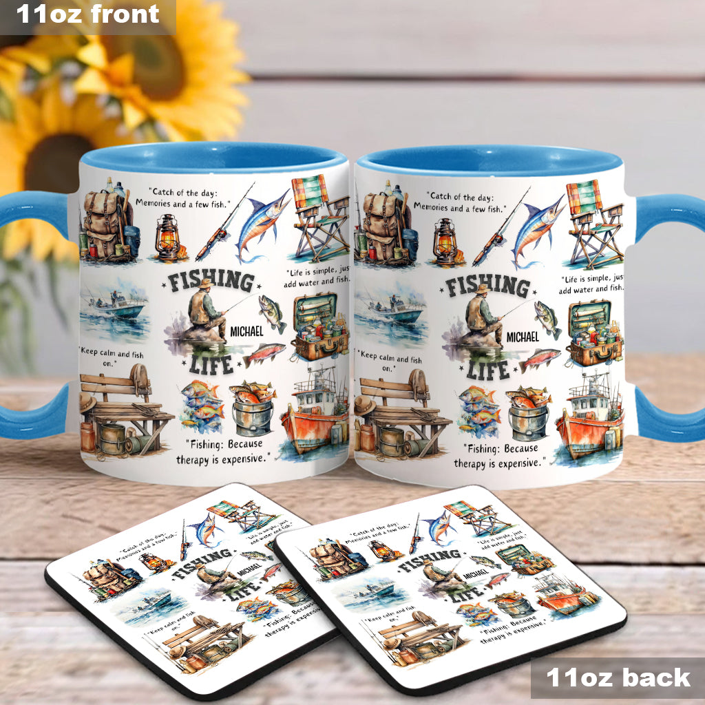 Mug personnalisé « Passionné de pêche »