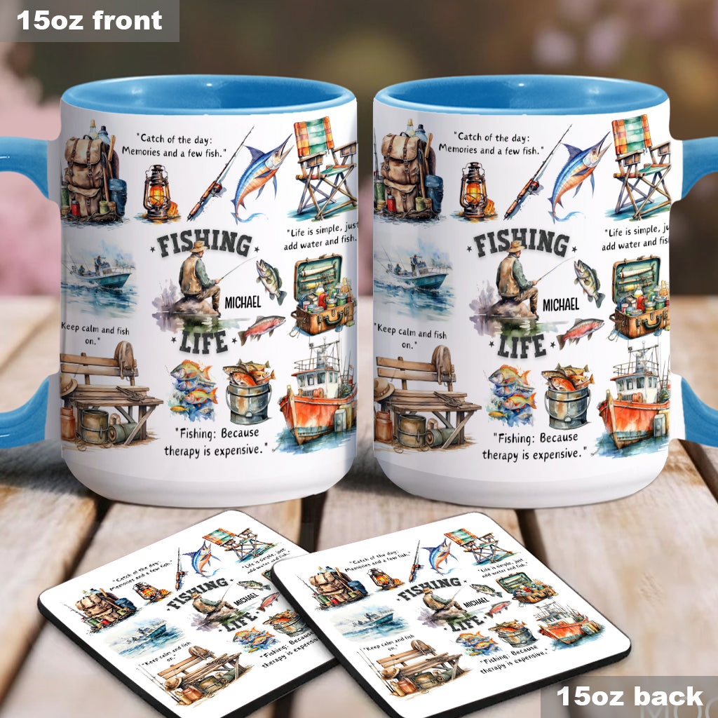Mug personnalisé « Passionné de pêche »
