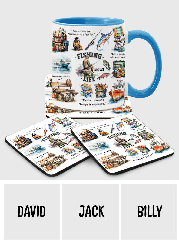 Mug personnalisé « Passionné de pêche »