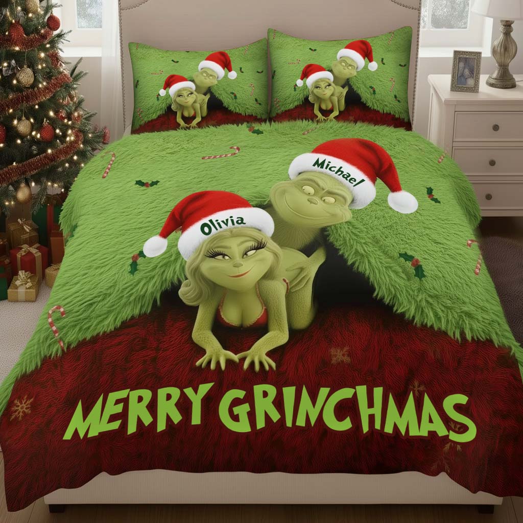 Favorite Thing To Do This Grinchmas - Personalized Stole Christmas Bedding Set