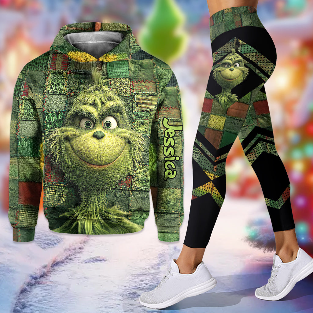 Green Christmas - Personalized Stole Christmas Hoodie and Leggings