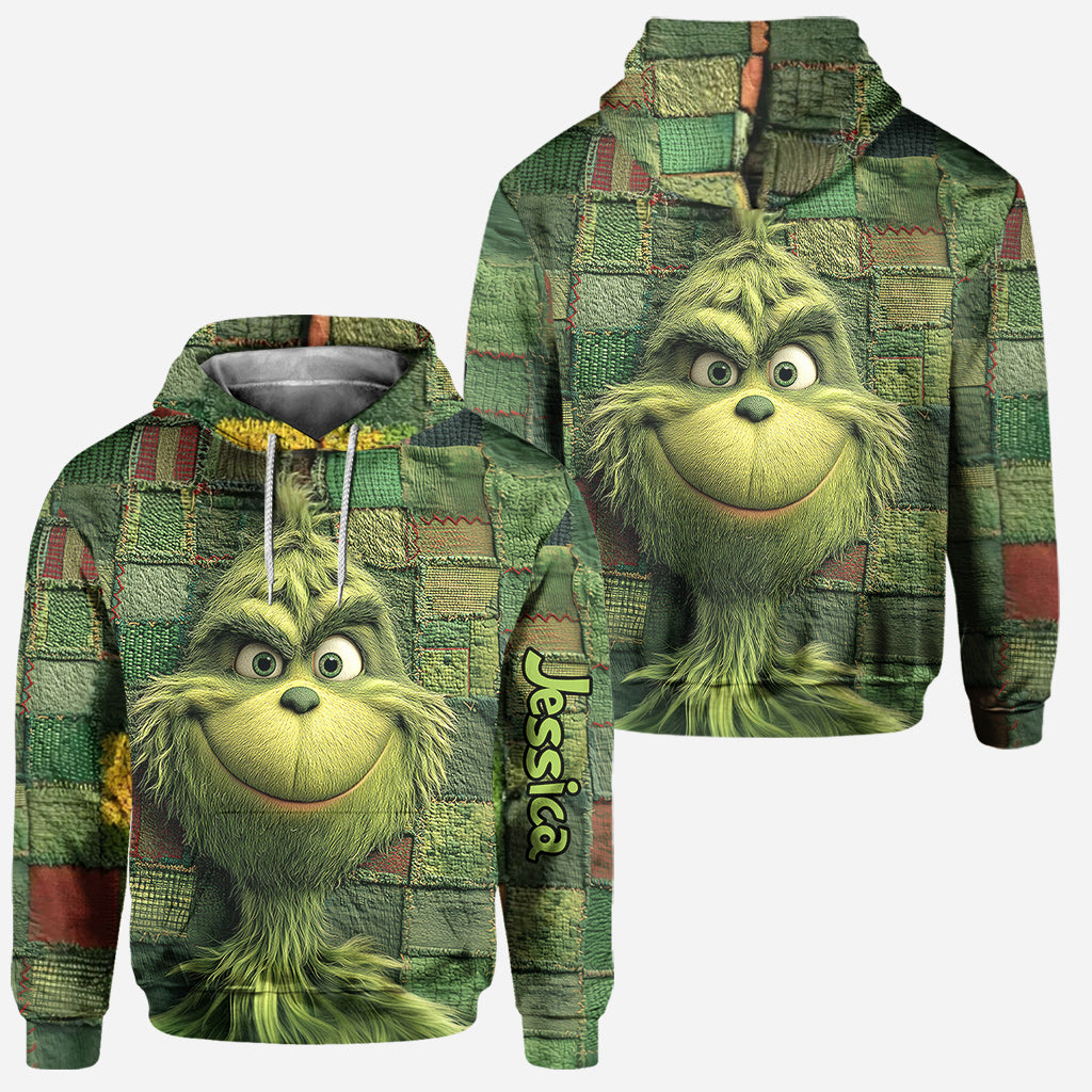 Green Christmas - Personalized Stole Christmas Hoodie and Leggings