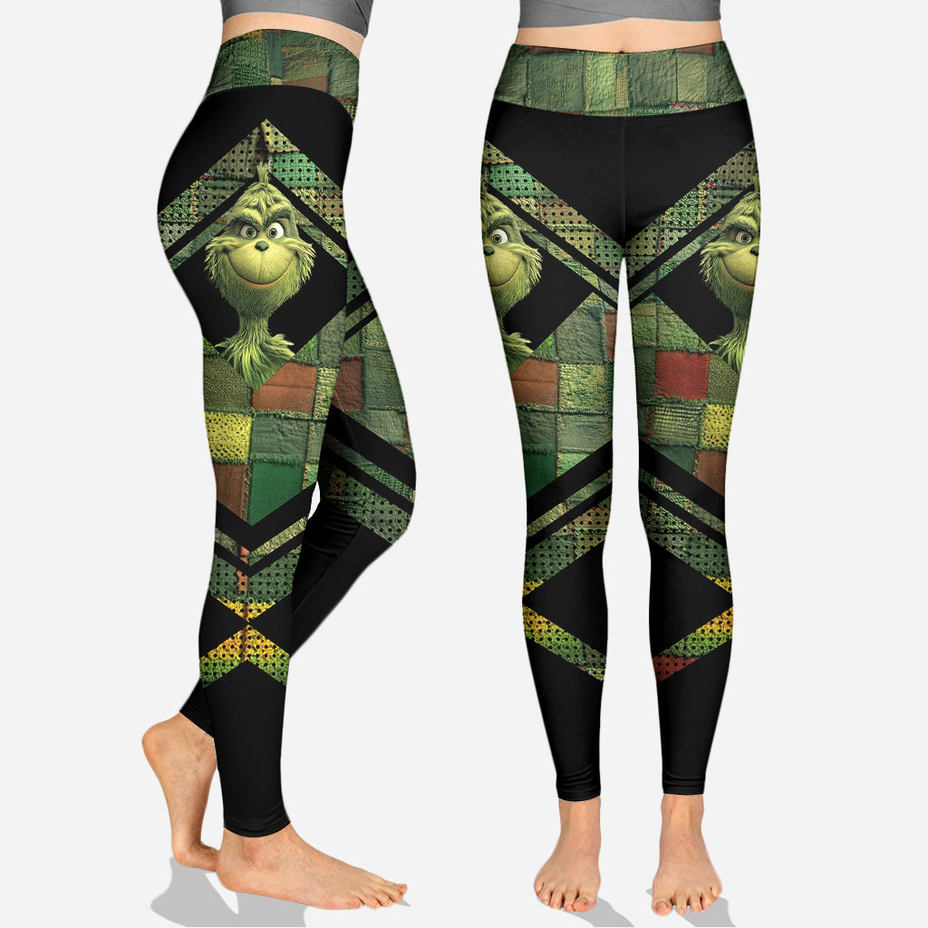 Green Christmas - Personalized Stole Christmas Hoodie and Leggings
