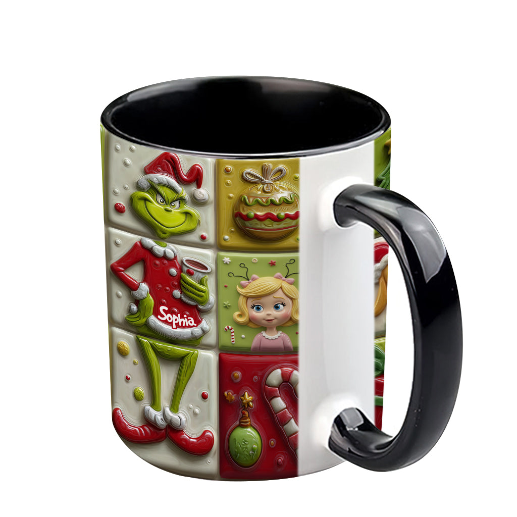 Mug décoratif de Noël personnalisé « The Green Mischief »