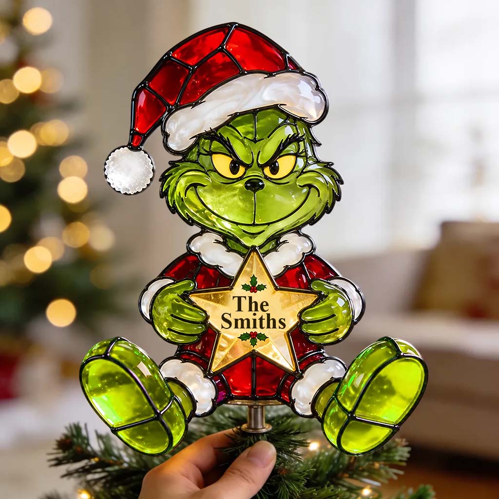 Merry Christmas - Personalized Stole Christmas LED Light Tree Topper