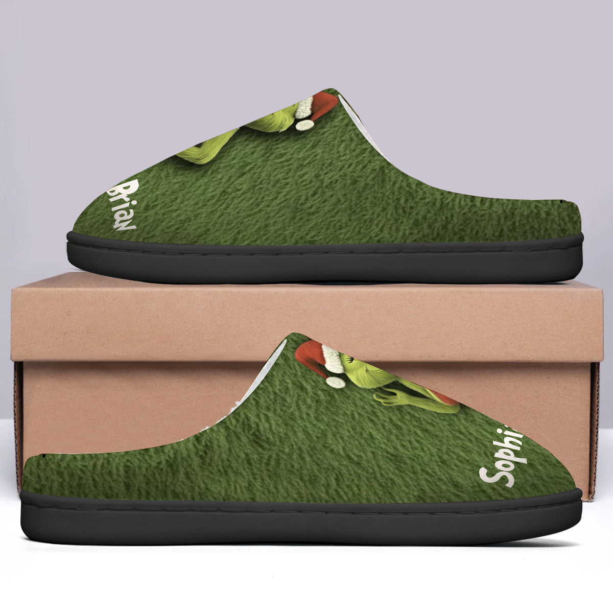 Green Monster Christmas Movie - Personalized Stole Christmas Slippers